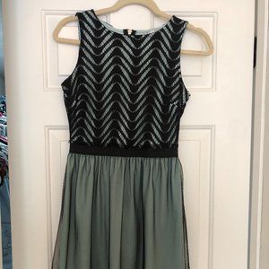 Light blue and black mini dress - size 5
